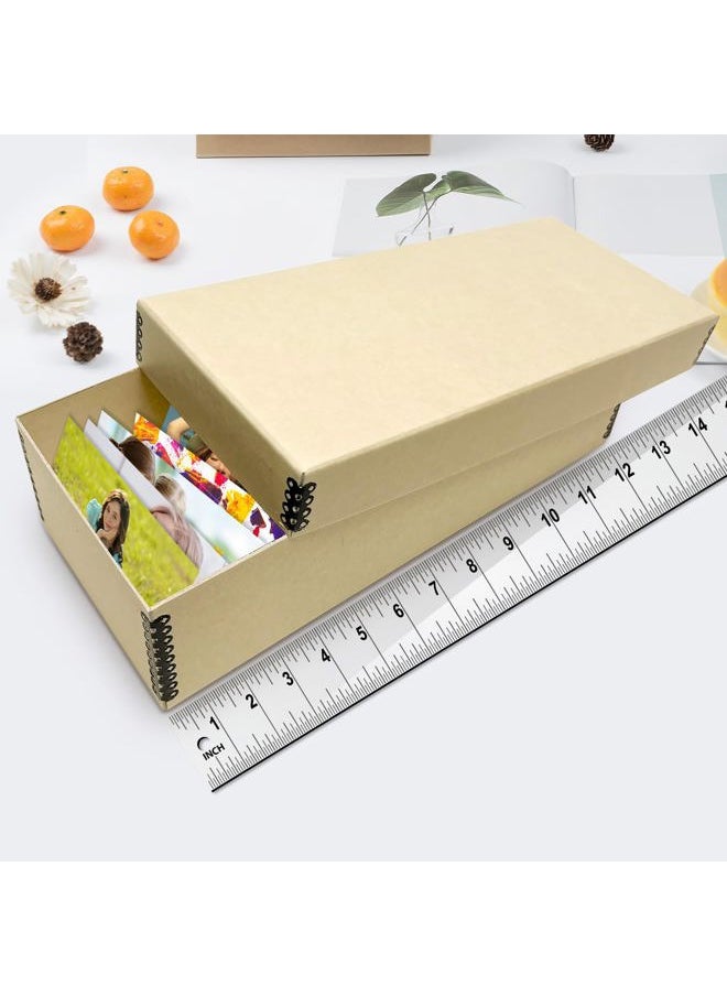 Lineco Photo Card Box, Museum-Quality Archival Storage, Acid-Free with Removable Lid, Bulk Storage for Negatives, Prints, Films, Photos, 4x6x12 Inches, Tan  - Image 3