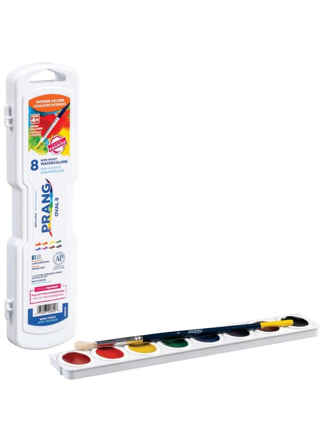 Prang Oval Pan Watercolor Paint Set, 8 Assorted Colors, 1 Count - Image 4