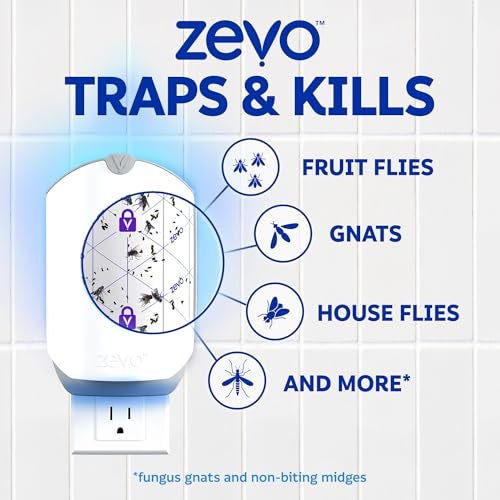Zevo Flying Insect Trap Official Refill Cartridges - Fits Both Zevo Trap & MAX Indoor Fly Trap - Authentic Trap+Lock Technology to Catch Gnats, House & Fruit Flys (10 Official Refill Cartridges) - Image 4