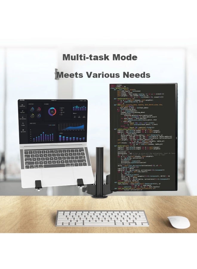 Ecola Monitor Stand Mechanical Arm Computer Stand Display Screen Arm Monitor Riser Compatible With Zowie Monitor Laptop 2-in-1 Df13bk - Image 2