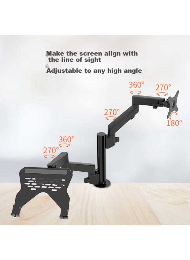 Ecola Monitor Stand Mechanical Arm Computer Stand Display Screen Arm Monitor Riser Compatible With Zowie Monitor Laptop 2-in-1 Df13bk - Image 3