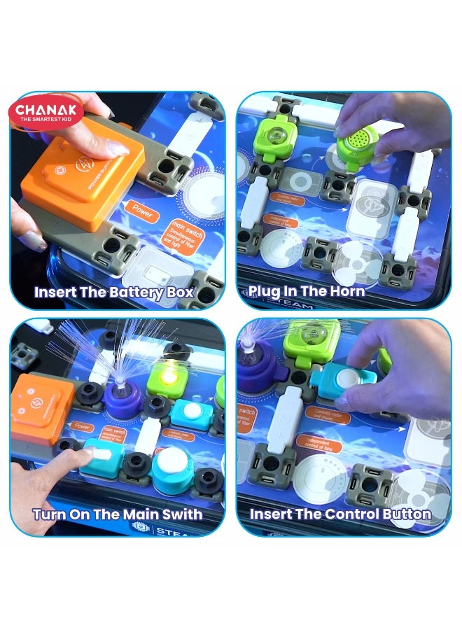 Chanak Scientific Circuits Diy Steam Kit For Kids, 46 Pieces With 6 Experiment Cards & 2 Mixed Sets, Educational Electric Circuit Learning Toy With Light, Fan & Switch Modules - Image 5
