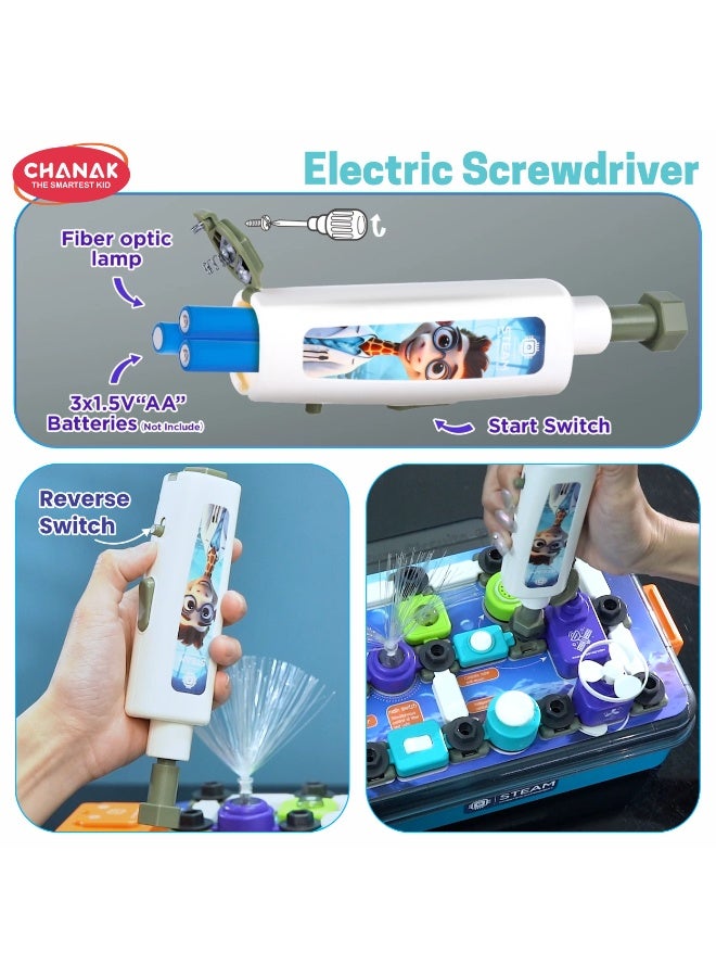 Chanak Scientific Circuits Diy Steam Kit For Kids, 46 Pieces With 6 Experiment Cards & 2 Mixed Sets, Educational Electric Circuit Learning Toy With Light, Fan & Switch Modules - Image 4