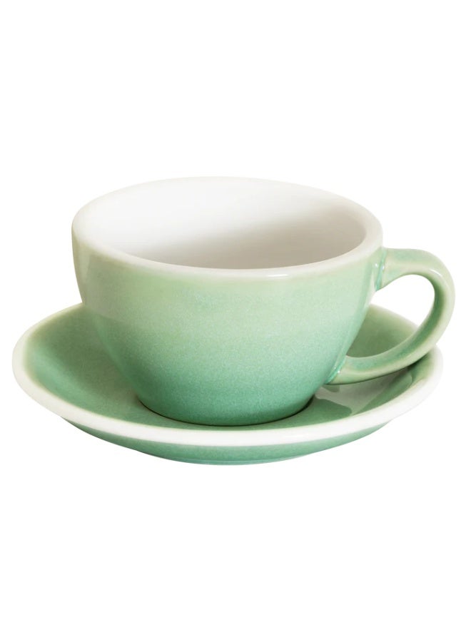 Loveramics Egg 300ml Cafe Latte Cup And Saucer Potters Colours Basil