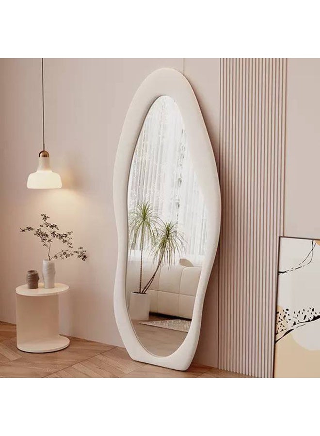 Trendy Standing Mirror 160 x 60 cm – MDF Frame with Premium Panda Fabric Upholstery – Full Length Decorative Mirrors for Bedrooms and Dressing Rooms