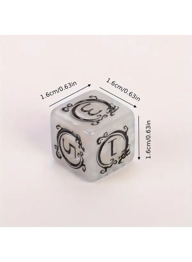 10 Pieces Purple Acrylic Dragon Pattern 6 Sided Dice for Party Entertainment - Image 2