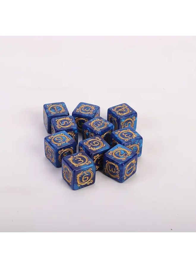 10 Pieces Purple Acrylic Dragon Pattern 6 Sided Dice for Party Entertainment - Image 5