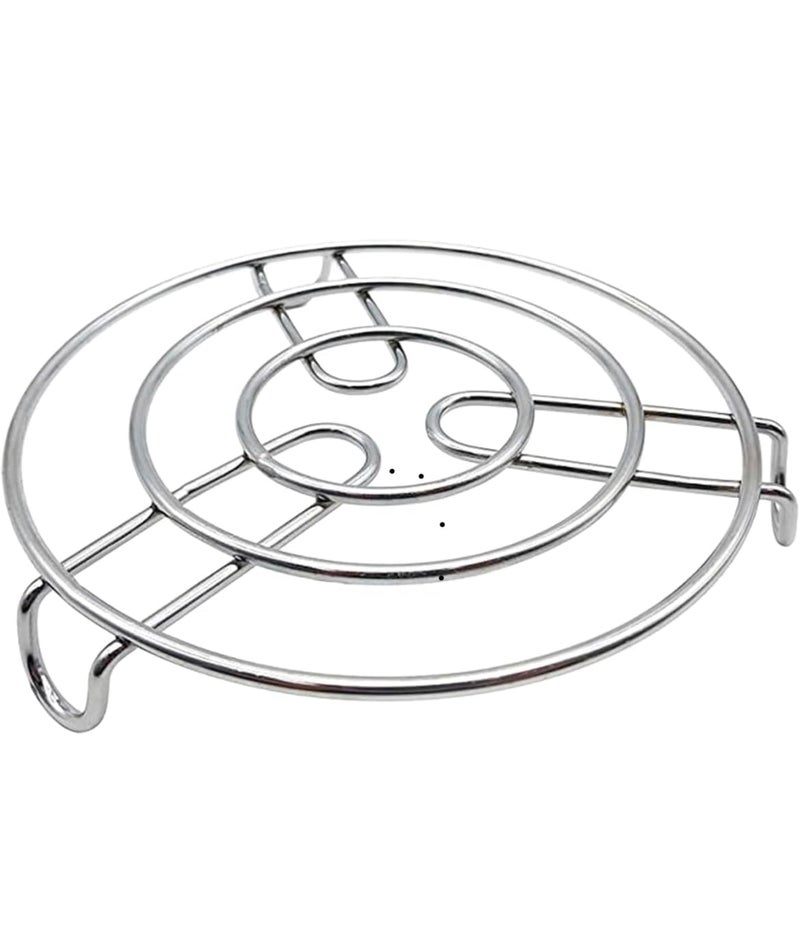 4EV7 Universal Cooker Stand with Adjustable Height - Portable and Easy to Assemble Stainless Steel Cooker Streaming Tray Stream Heavy Stainless Steel cookware Tool Set of 2 - Image 2