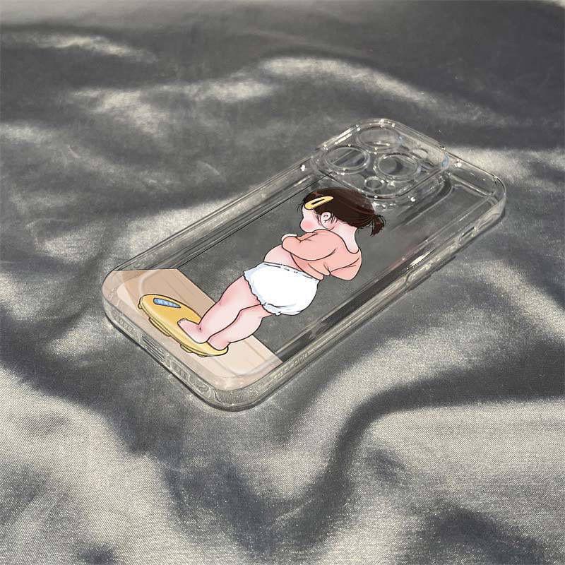 Cute weighing men and women for Apple 15 mobile phone case iphone14pro/13/12/xsmax/11 full package XS - Image 5