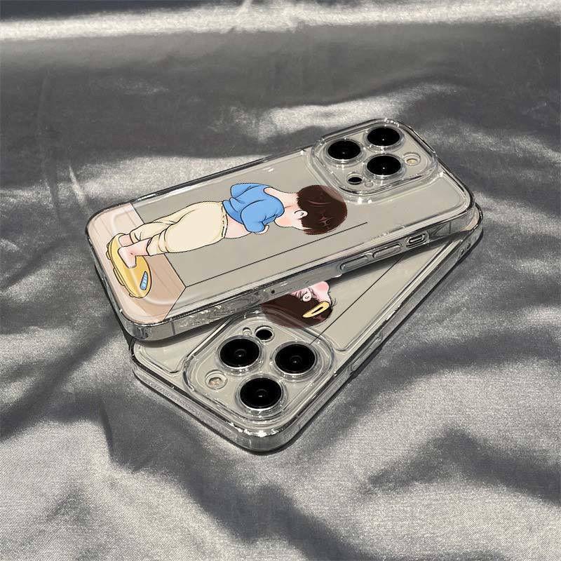 Cute weighing men and women for Apple 15 mobile phone case iphone14pro/13/12/xsmax/11 full package XS - Image 3