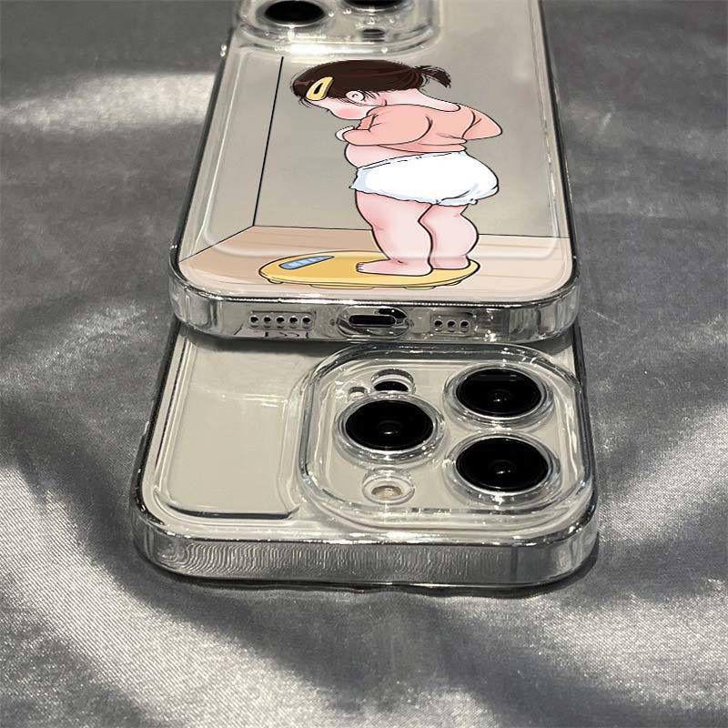 Cute weighing men and women for Apple 15 mobile phone case iphone14pro/13/12/xsmax/11 full package XS - Image 4