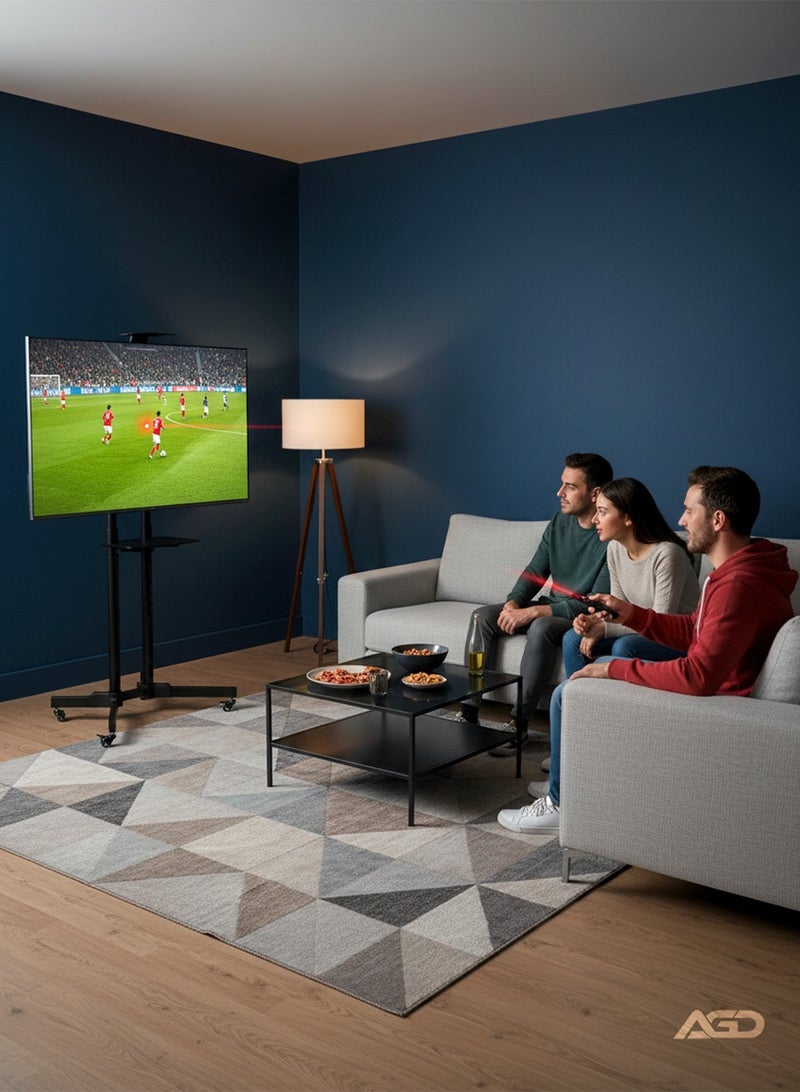 إيه جي دي عربة تلفزيون متحركة، قابل للتعديل، من 32 حتى 75 بوصة، مع حامل موبايل، للاجتماعات والمؤتمرات والمعارض - Image 5