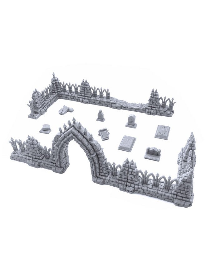 EnderToys Cemetery Ruins Bundle by Terrain4Print, 3D Printed Tabletop RPG Scenery and Wargame Terrain for 28mm Miniatures - Image 1