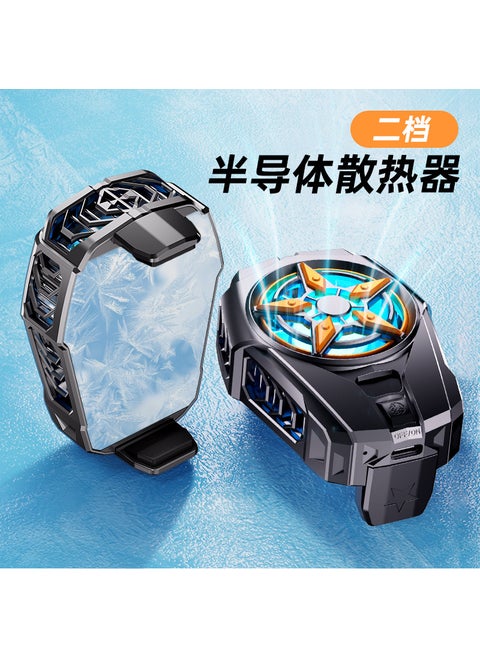 New mobile phone radiator chicken king game cooling mute semiconductor explosion artifact fan 09 Semiconductor Heat Sink-Black