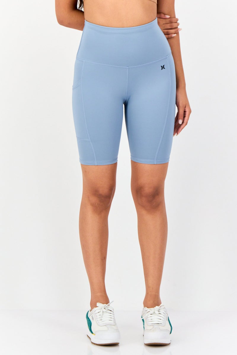Hurley Women Sportswear Fit Cycling Shorts, Slate Blue  - Image 1