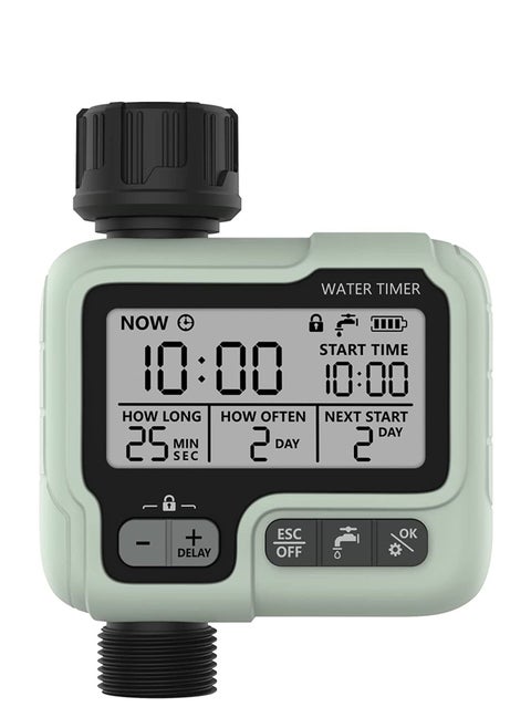Digital Water Timer, Sprinkler Timer Programmable with Rain Delay, Garden Hose Timers for Watering Large LCD Display, Manual Irrigation Mode, IPX5 Waterproof Lawn Patio Farm