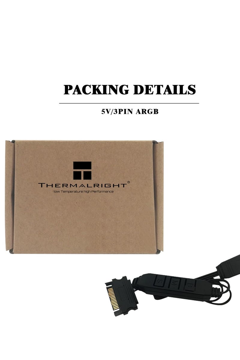 Thermalright 5V A-RGB Computer Fan Controller, 5V 3PIN Lighting Controller, PC Fan Controller, Support 3PIN/5V Lighting Interface, SATA Direct Supply - Image 1