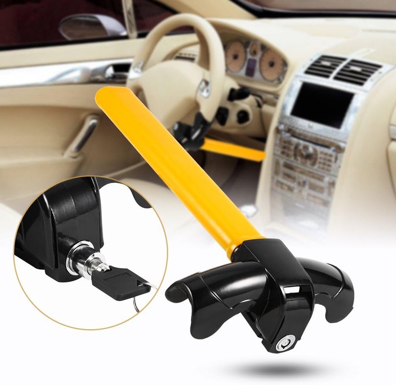 woobles Steering Wheel Lock, T-Shaped Universal Anti-Theft Car Van High Security Rotary Steering Wheel Lock with 2 Keys for Vehicle Car Truck Van SUV - Image 2