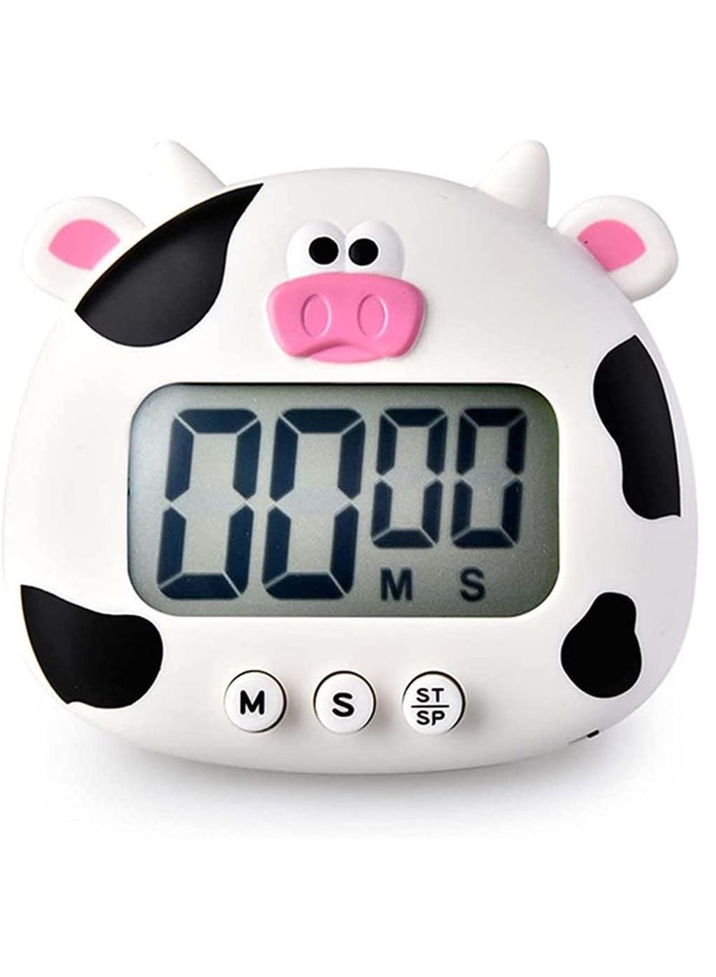 HOMESTAR White Cute Cartoon Animal Countdown Timer, Magnetic Digital Cooking Timer, Hangable Alarm Clock With Stand - Image 1