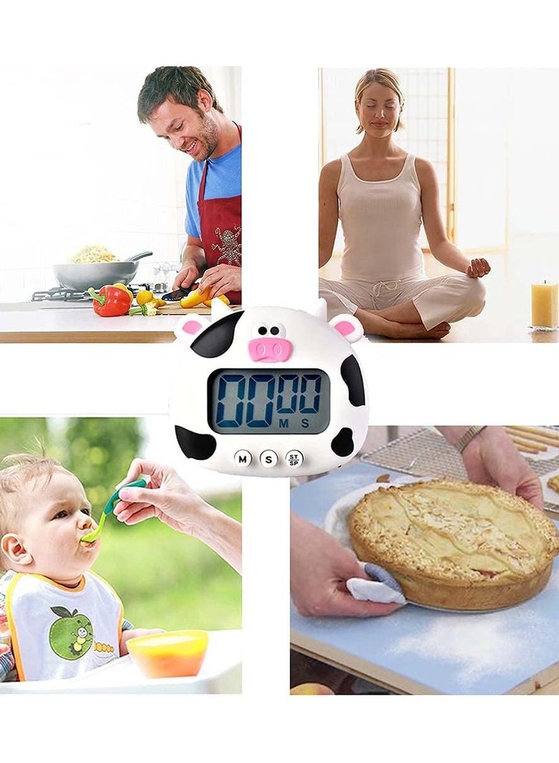 HOMESTAR White Cute Cartoon Animal Countdown Timer, Magnetic Digital Cooking Timer, Hangable Alarm Clock With Stand - Image 3