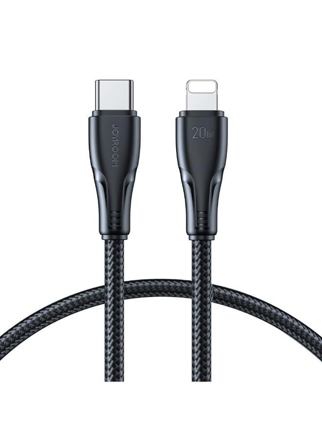 Generic - Joyroom Surpass Series A11 Lightning /USB-C 20W 0.25 m cable - black Guaranteed by Agent Trust - Image 1