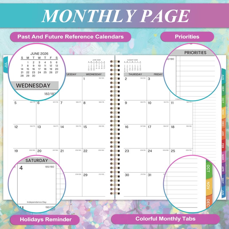 Artfan Appointment Book 2026-2027 - Weekly Appointment Book, Jul 2026 - Jun 2027, Hourly Daily Planner 26-27, 9" x 11", Planners 2026-2027 with 30-Minute Interval, Colorful Tabs, Back Pocket, Notes Pages - Image 5