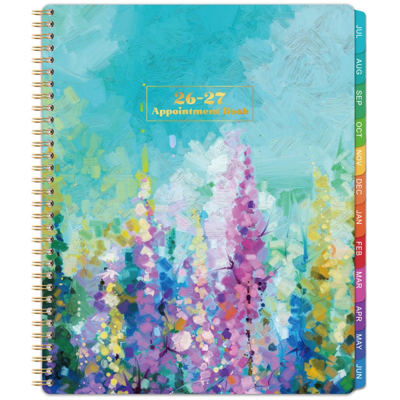 Artfan Appointment Book 2026-2027 - Weekly Appointment Book, Jul 2026 - Jun 2027, Hourly Daily Planner 26-27, 9" x 11", Planners 2026-2027 with 30-Minute Interval, Colorful Tabs, Back Pocket, Notes Pages - Image 1