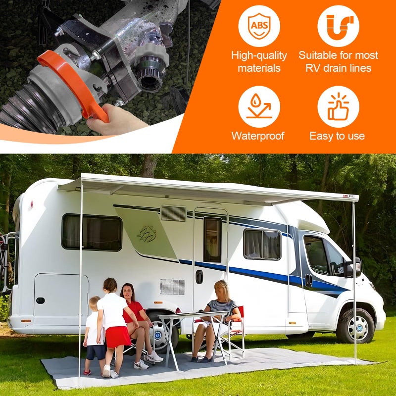 TagRecove 2 PCS RV Sewer Hose Wrench, Multi-Purpose Sewer Hose Connector Wrench for Connecting and Disconnecting Sewer Hoses, Fits 3-Inch and 4-Inch Male/Female RV Sewer Caps, RV Accessories - Image 4