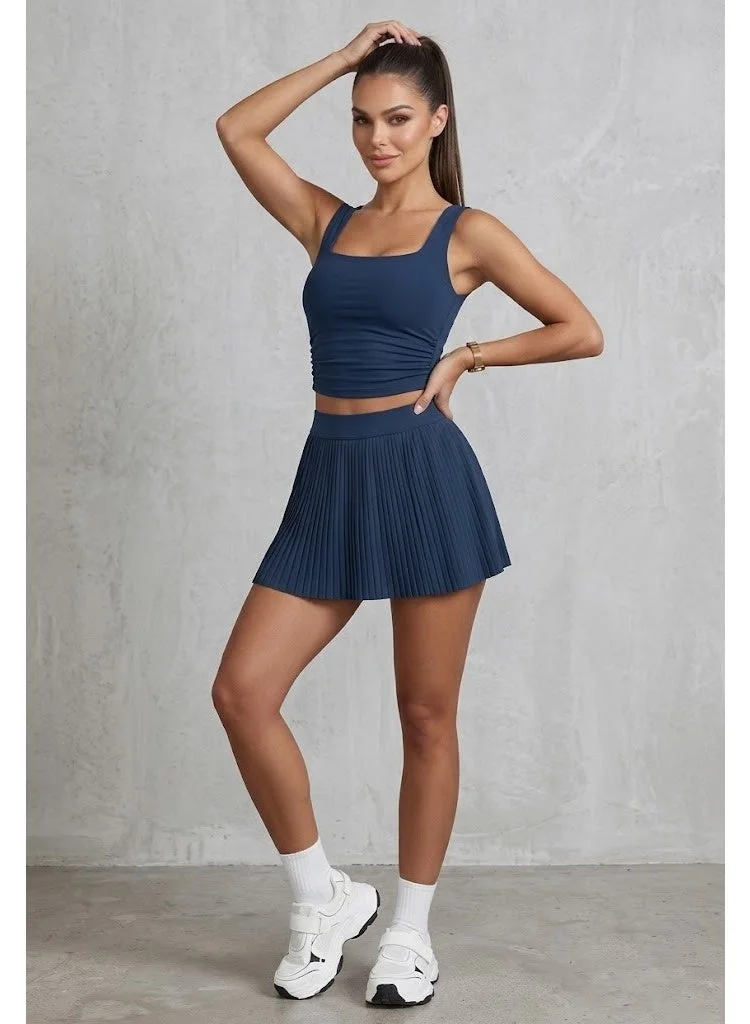 CORRE Active Wear Navy Joie Padel Top - Navy for Women | Best Price UAE