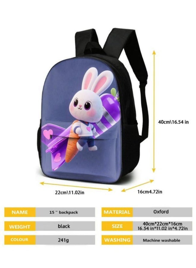 Bright Li Fire Unlock the new fashion of childish fun! Three-piece set of bags, cartoon elements for children and teenagers (students, children, friends' outings, mountain climbing, schooling, etc. can be used) - 24  - Image 5