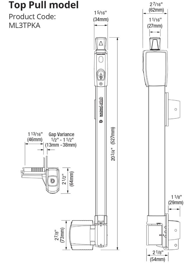 National Hardware - Pool Safety Magna Latch Gate Latch N346-210 Top Pull Child Proof Gate Latch For Pool Gates Or Fence Latches Black - Image 1
