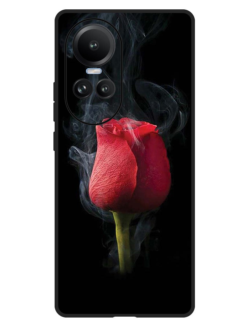 Theodor Protective Case Anti Scratch Shock Proof Bumper Cover For Oppo Reno 10/10 Pro Red Rose - Image 1