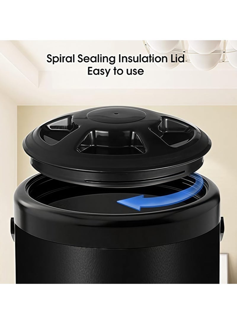 Stainless Steel Double Insulated Tea Bucket Insulated Milk Tea Bucket Insulated Milk Tea Bucket Black 6 Liter Hot Coffee Maker  - Image 5
