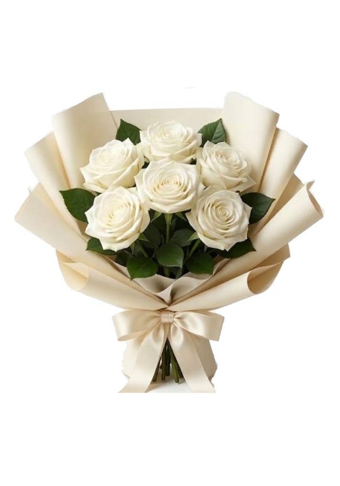 White Roses, 70cm - 5 Stems, Netherlands