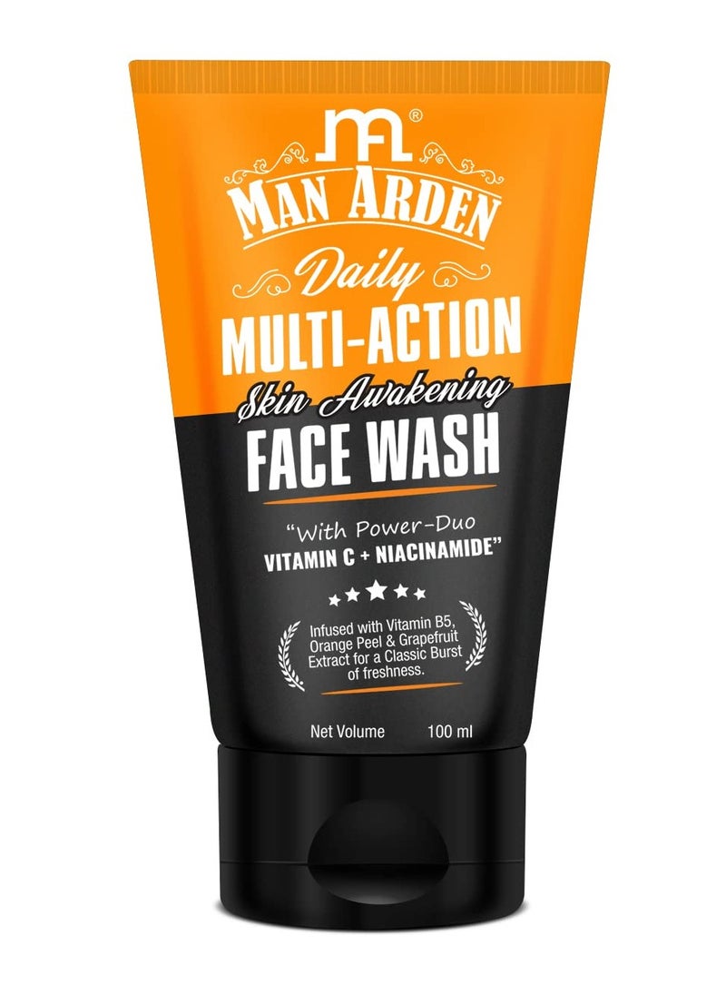 Man Arden - Man Arden Daily Multi-Action Skin Awakening & Brightening Face Wash | With Power Duo Vitamin C + Niacinamide, 100 ml - Image 1
