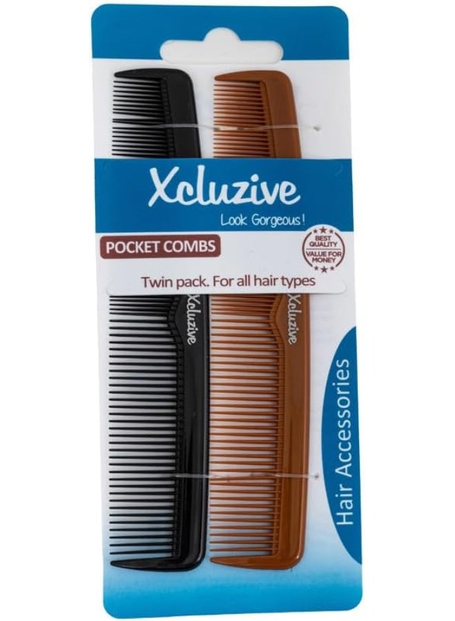 Xcluzive Twin Pack Pocket Comb - Image 1