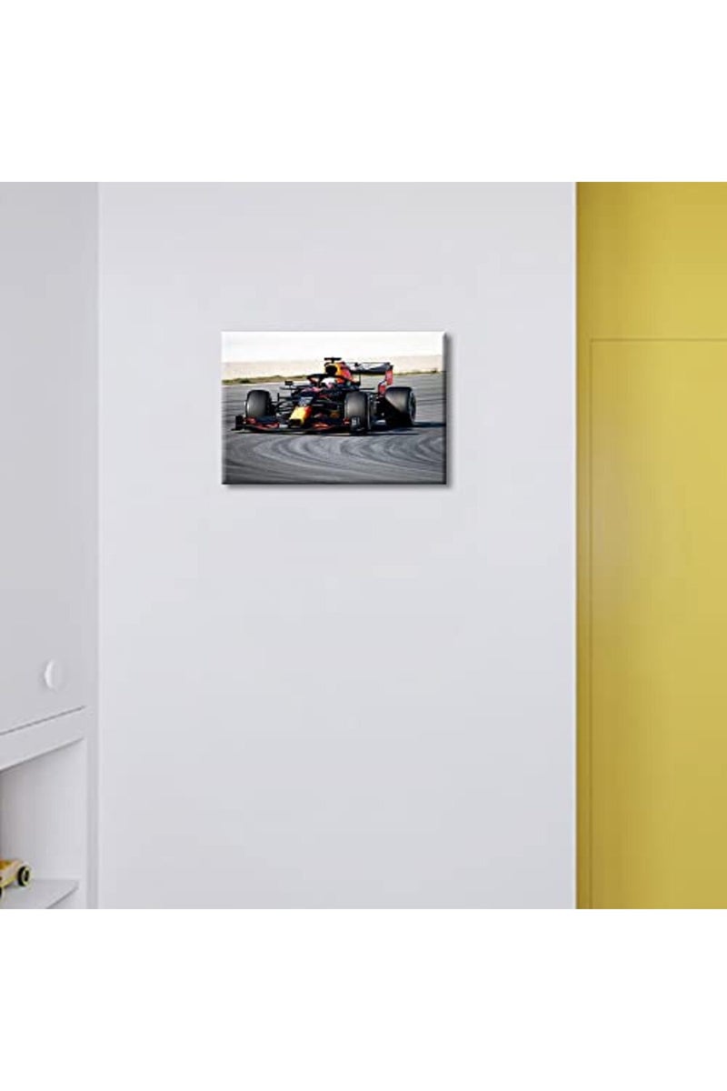 TISHIRON ALAYRA Canvas Wall Art Race Car Competition Posters Paintings Rustic Wall Art Gallery Wrapped Canvas Prints Decor for Living Room Office Bedroom Posters Prints Framed Ready to Hang 18x12 in - Image 4