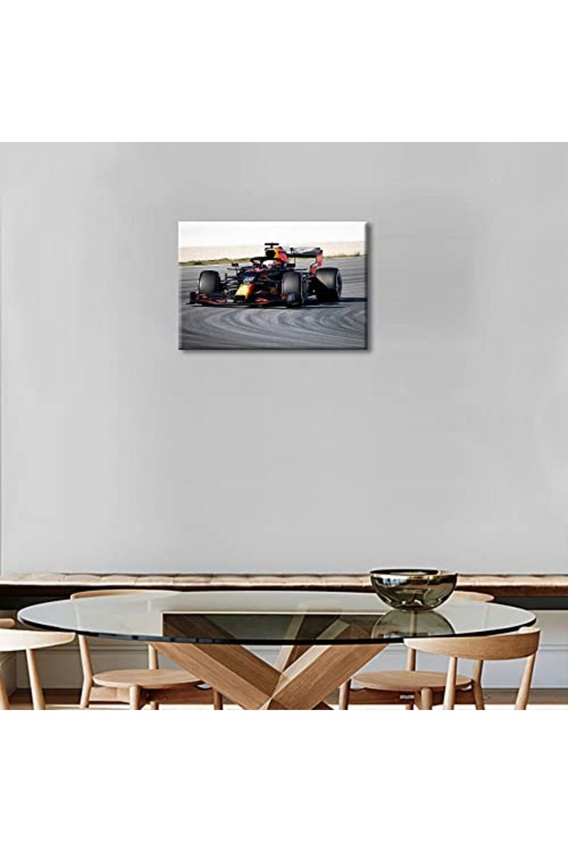 TISHIRON ALAYRA Canvas Wall Art Race Car Competition Posters Paintings Rustic Wall Art Gallery Wrapped Canvas Prints Decor for Living Room Office Bedroom Posters Prints Framed Ready to Hang 18x12 in - Image 3