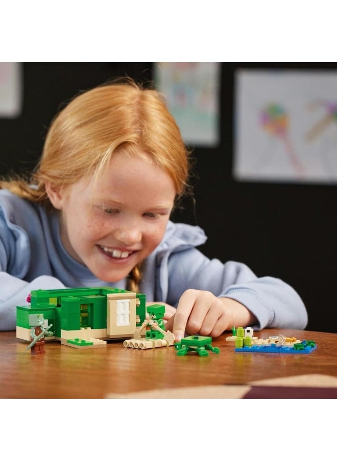 LEGO Minecraft The Turtle Beach House Model 21254 Building Toy Set (234 Pieces)  - Image 3