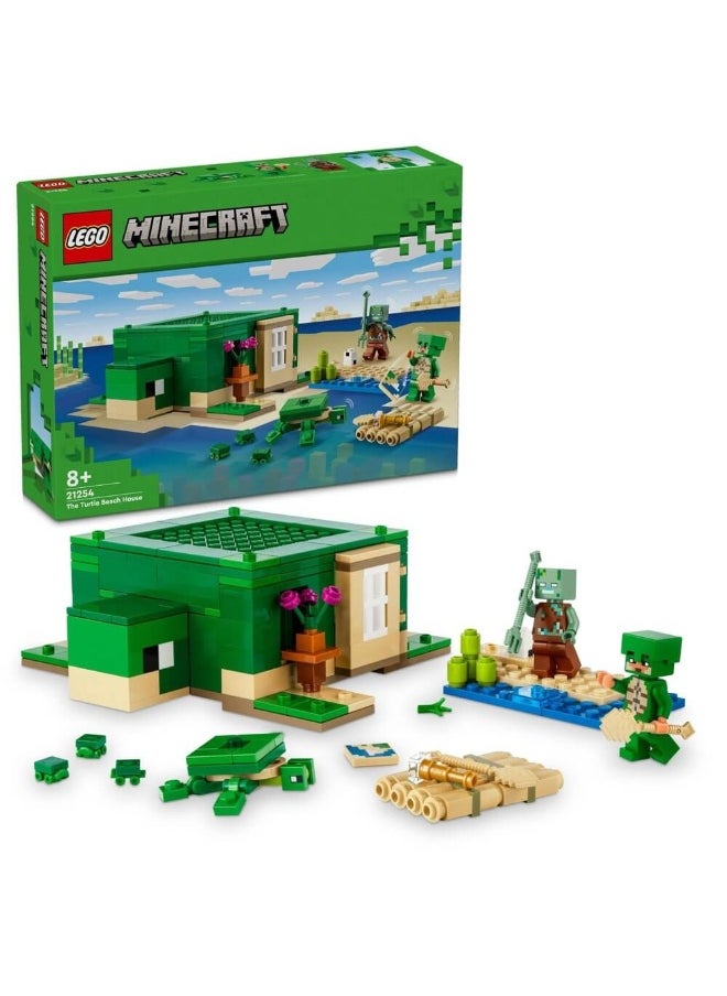 LEGO Minecraft The Turtle Beach House Model 21254 Building Toy Set (234 Pieces)  - Image 1