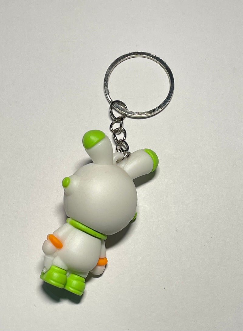 Generic Anime keychain with ribbonDistinguished Cartoon Keychain Cute Accessory Anime Spaceman Keychain Fits Car Purse Bag Cute Creative Gift  - Image 2