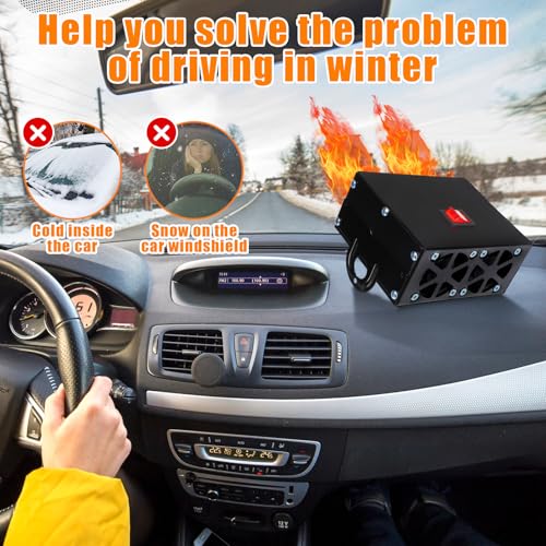 DaisyInner 500w Car Heater 12 Volt Camping Heaters Kit Car Camping Windshield Window Defogger Defroster for Winter Automobile Windscreen Camper(12v) - Image 5