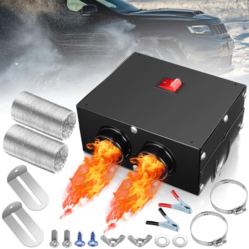 DaisyInner 500w Car Heater 12 Volt Camping Heaters Kit Car Camping Windshield Window Defogger Defroster for Winter Automobile Windscreen Camper(12v) - Image 1