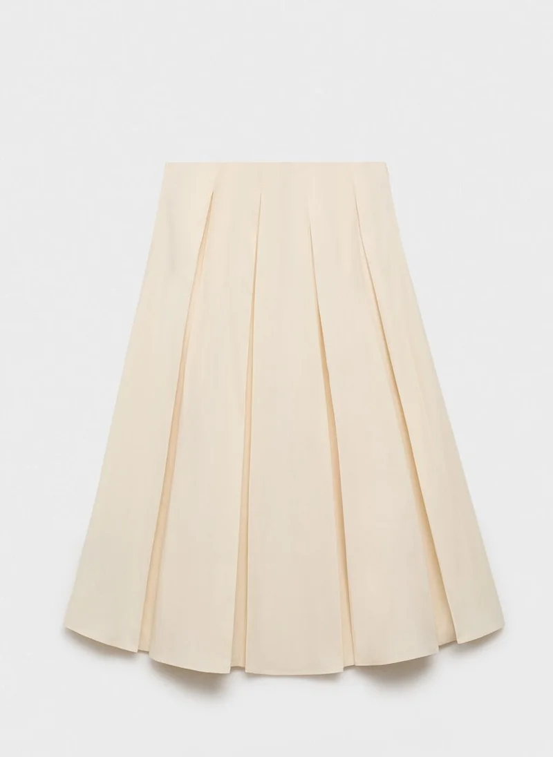 MANGO Pleated midi-skirt