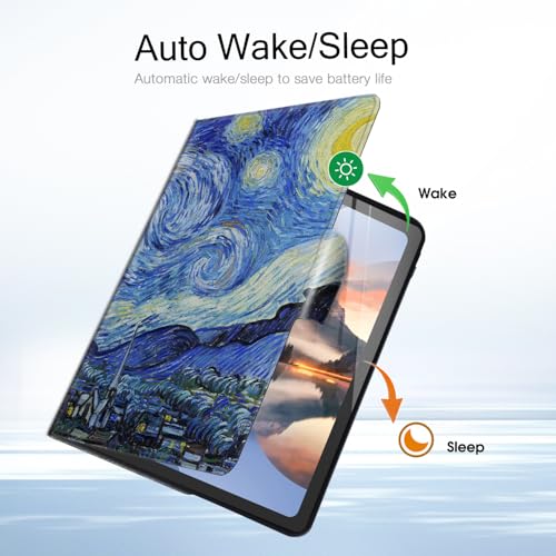 FamillCase for Apple iPad 10th Generation 10.9 Inch Case - Soft TPU Back Shell with 360 Rotating Stand, Multi-Angle Viewing, Auto Sleep/Wake for iPad Case 10th Gen 2022 10.9", Starry Night - Image 5