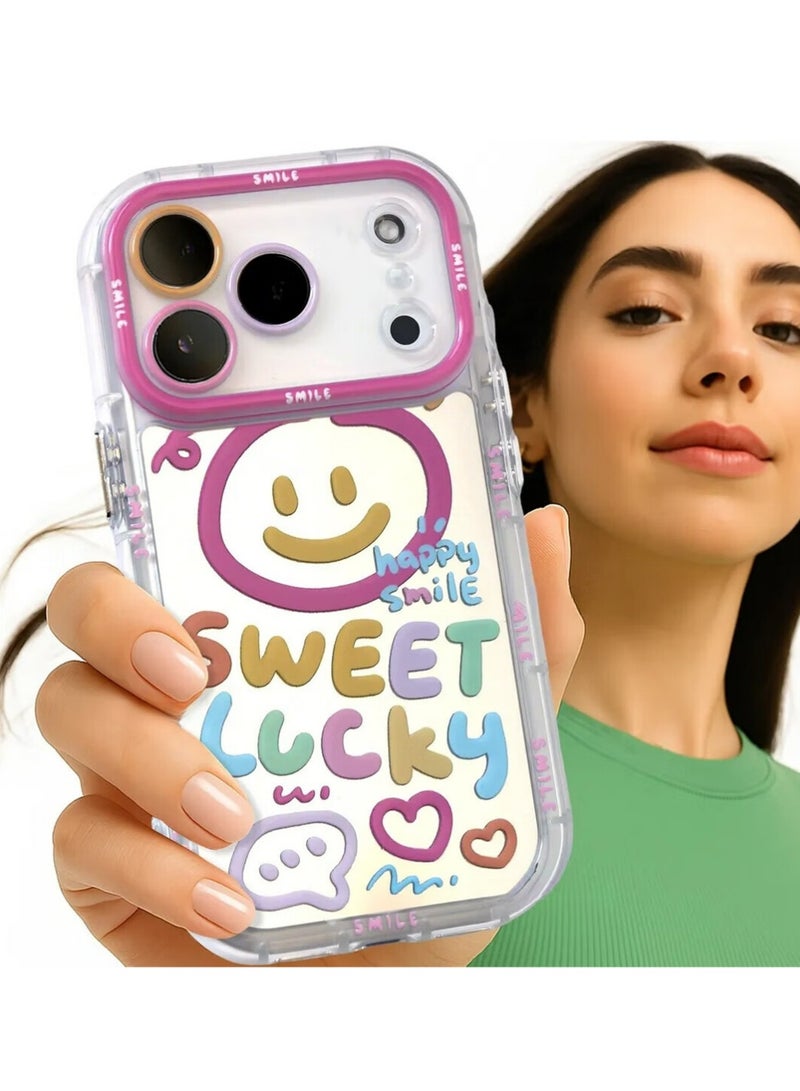 أوللاي لطيف ملون وقائية حالة مرآة حالة ايفون النساء الوردي ايفون 17 برو حالة - Image 1