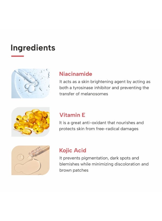 DERMATOUCH Bright & Even Tone Face Wash with Niacinamide, Vitamin E and Kojic Acid | Daily Gentle Face Cleanser For Tan, Pigmentation, Uneven Tone, Dark Spot Removal - 70G - Image 5