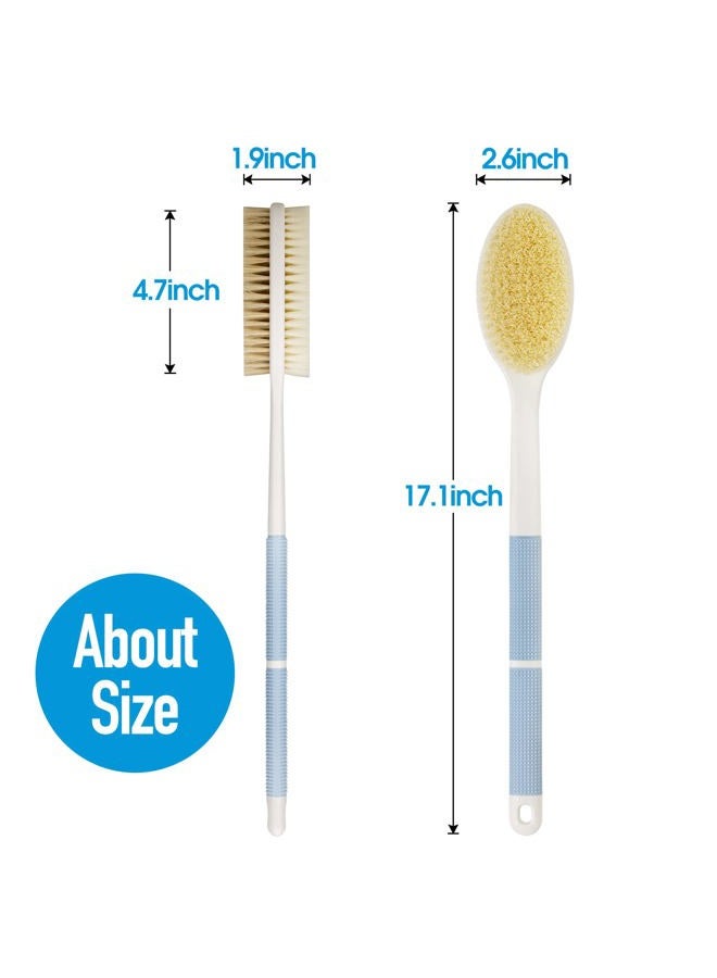 Wonsagain Back Scrubber Anti Slip Long Handle for Shower, Dual-Sided Back Brush with Stiff and Soft Bristles,Body Exfoliator for Bath or Dry Brush. - Image 5