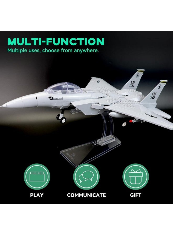 ArtorBricks Display Stand Air Force Series Fighter,for Plane Building Brick Toys etc. Angle Display, Plastic Transoarent Display Stand only. - Image 4