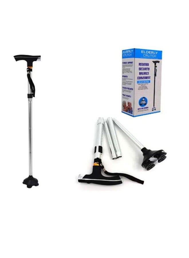 إيه تي إم عكاز المشي خفيف الوزن قابل للطي والتعديل لكبار السن مع إضاءة LED - Image 2